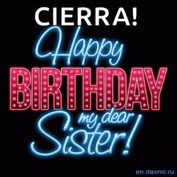 Glitter Happy Birthday Sister Cierra GIF