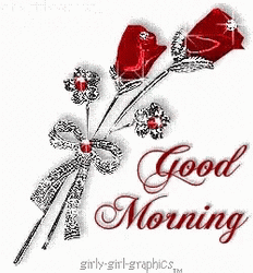 Glitter Roses Happy Good Morning GIF