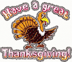 Glitter Turkey Animated Thanksgiving GIF
