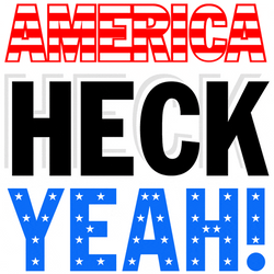 Glittered America Heck Yeah GIF
