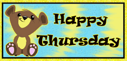 Glittered Bear Happy Thursday GIF