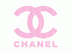 Glittered Pink Chanel Logo