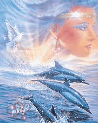 Glittering Dolphin Poster GIF