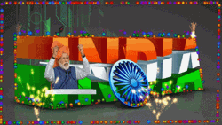 Glittering India Text Greeting GIF