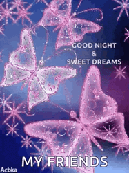 Glittering Pink Butterfly GIF