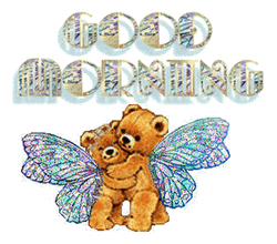 Glittery Bears Good Morning Hugs  GIF