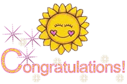 Glittery Congrats Sun Computer Graphic GIF