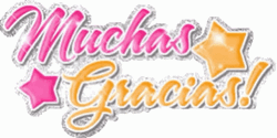 Glittery Muchas Gracias Animation GIF