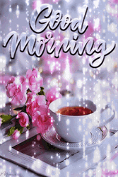 Glittery Rainy Good Morning GIF