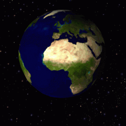 Globe Featuring Land And Water Masses GIF