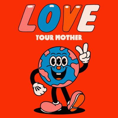 Globe Giving Peace Sign Love Your Mother GIF
