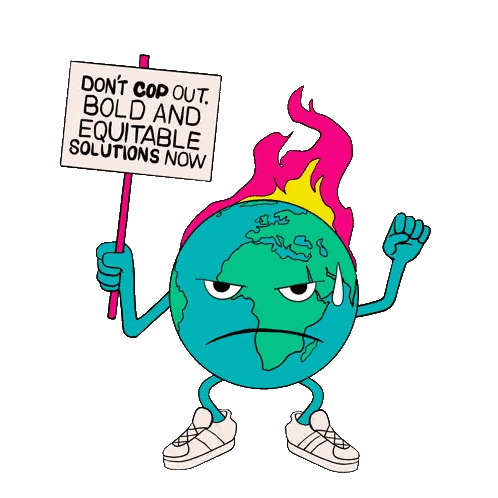 Globe Holding Sign Do Not Cop Out Sticker