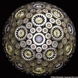 Globe Shaped Gears Spinning GIF