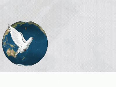 Globe With Dove And Cross Señor Benedice Al Mundo GIF