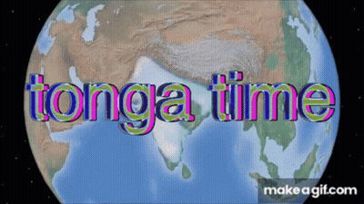 Globe With Tonga Time GIF