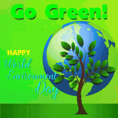 Globe With Tree Go Green Happy World Environment Day GIF