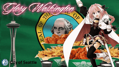 Glory Washington Poster Girl Holding Sword GIF