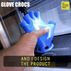 Glove Crocs Design Funny