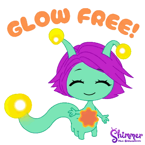 Glow Free Sticker Green Alien Sticker