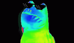 Glow In The Dark Rainbow Frog Dancing  GIF