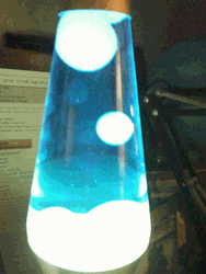 Glowing Blue And White Lava Lamp GIF