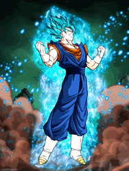 Glowing Blue Vegito Dragon Ball  GIF