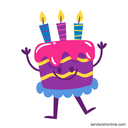 Glowing Cake Birthday Celebration GIF