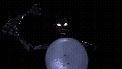 Glowing Electrical Wires In Dark Room GIF