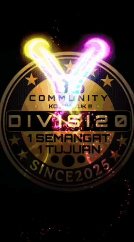 Glowing Emblem Saying Community Division 12 GIF