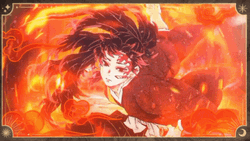 Glowing Fire Around Yoriichi Tsugikuni GIF