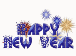 Glowing Happy New Year Text  GIF