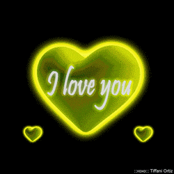 Glowing Heart I Love You Animated Logo GIF