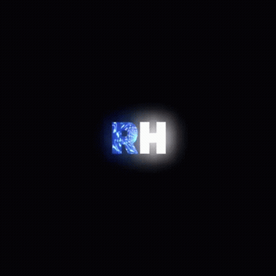 Glowing Letter H On Blue Background GIF