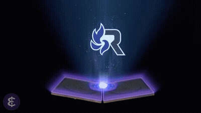 Glowing Letter R On Purple Background GIF