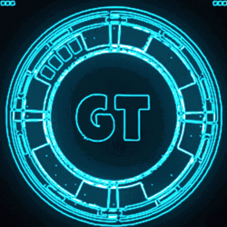 Glowing Neon Color GT Animated Logo GIF