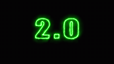 Glowing Number 2.0 In Dark GIF