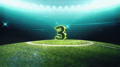 Glowing Number 3 In Baseball Field GIF