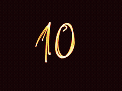 Glowing Number 5 In The Dark GIF