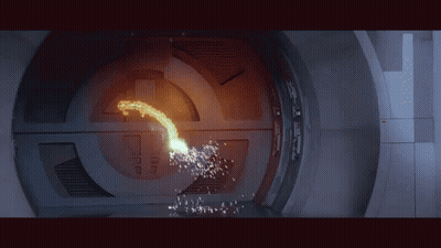 Glowing Object Emerging From Eee Door GIF