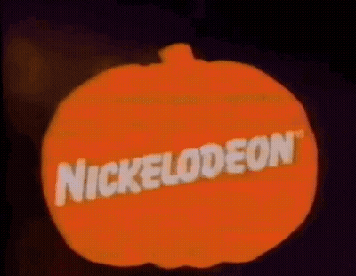 Glowing Pumpkin With Nickelodeon Logo GIF