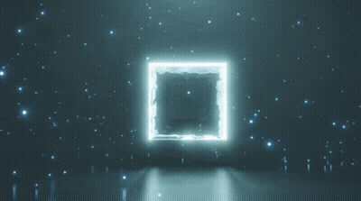 Glowing Square At Night GIF