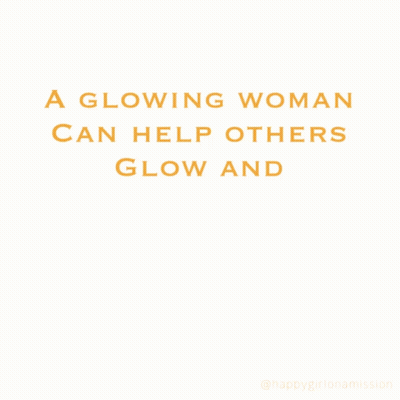 Glowing Woman Helping Others Glow GIF