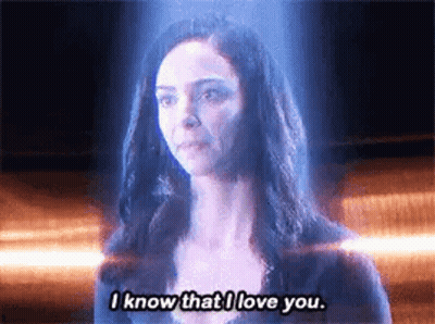 Glowing Woman Saying I Love You GIF