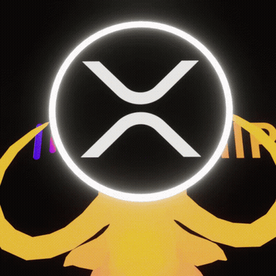Glowing X In Circle On Yellow Background GIF