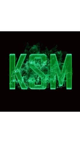 Glowing Yellow Word Ksm Sticker