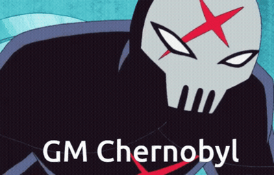 GM Chernobyl on Blue Background