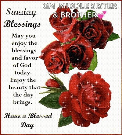 Gm Middle Sister And Brother Have A Blessed Day GIF