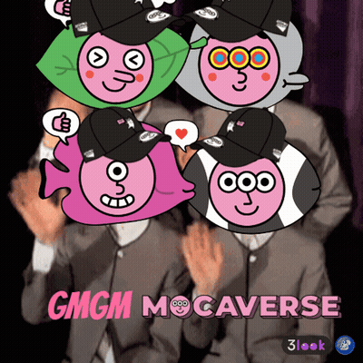 GMGM Mocaverse Poster With Cartoon Characters GIF