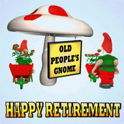 Gnome Happy Retirement GIF