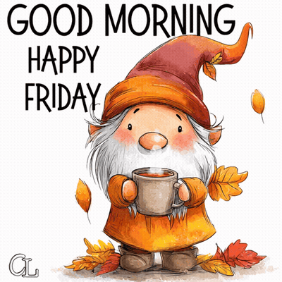 Gnome Holding Coffee Good Morning Happy Friday GIF